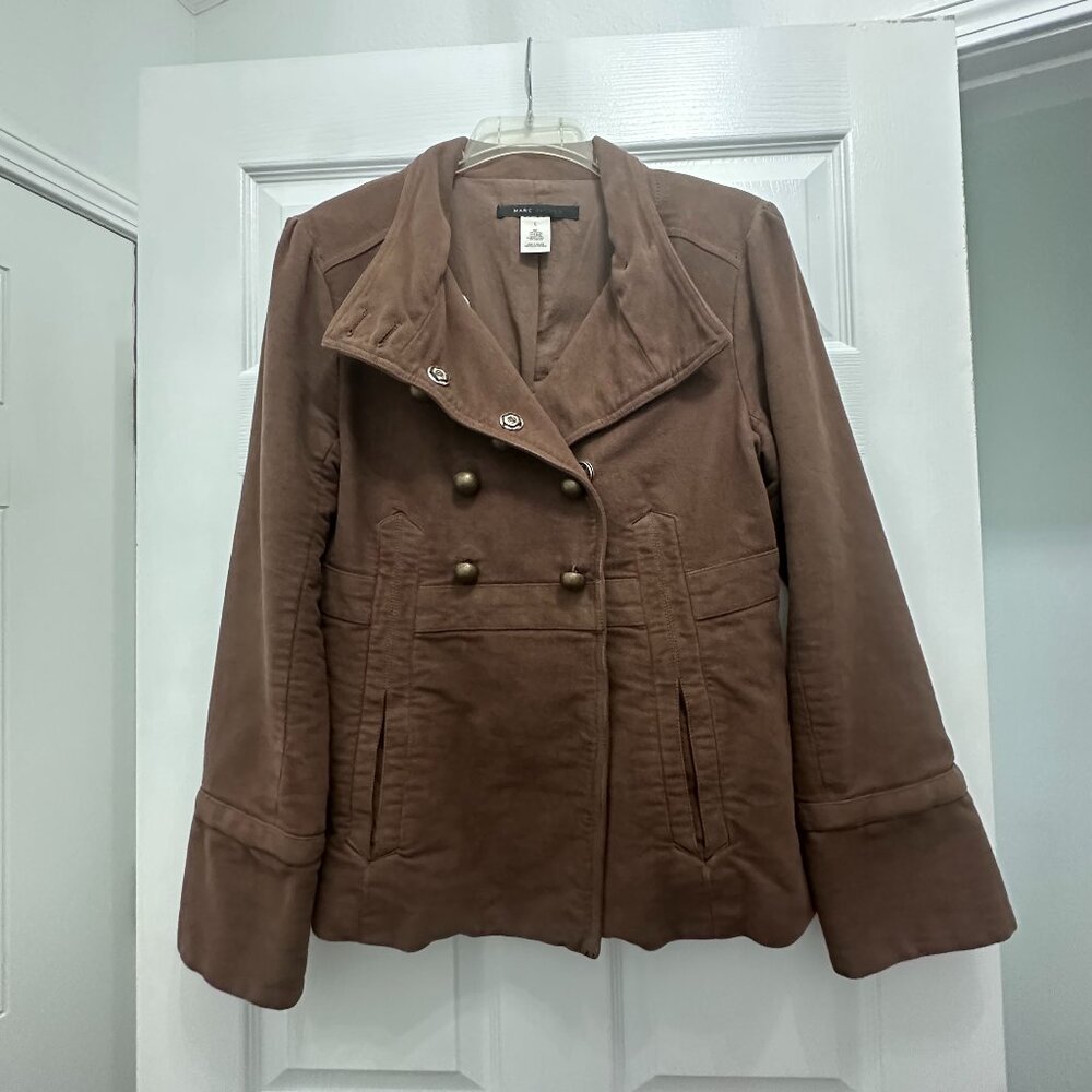 Brown Marc Jacobs Vintage Double Breasted Military Utility Jacket Size L
